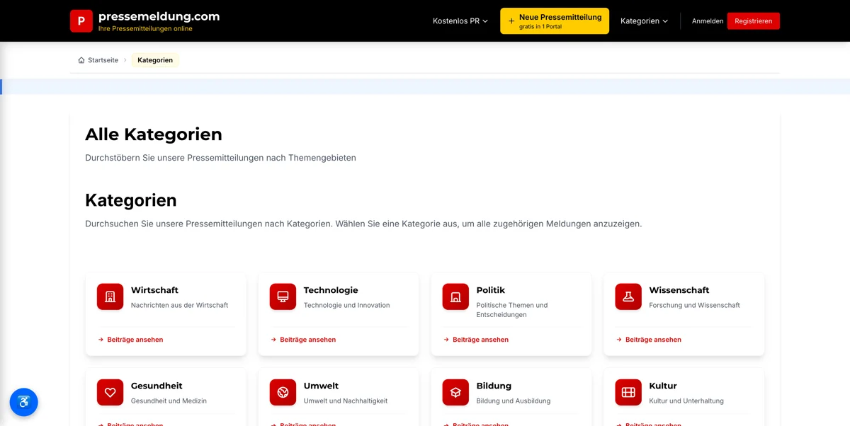 pressemeldung.com - Drupal 11 Plattform